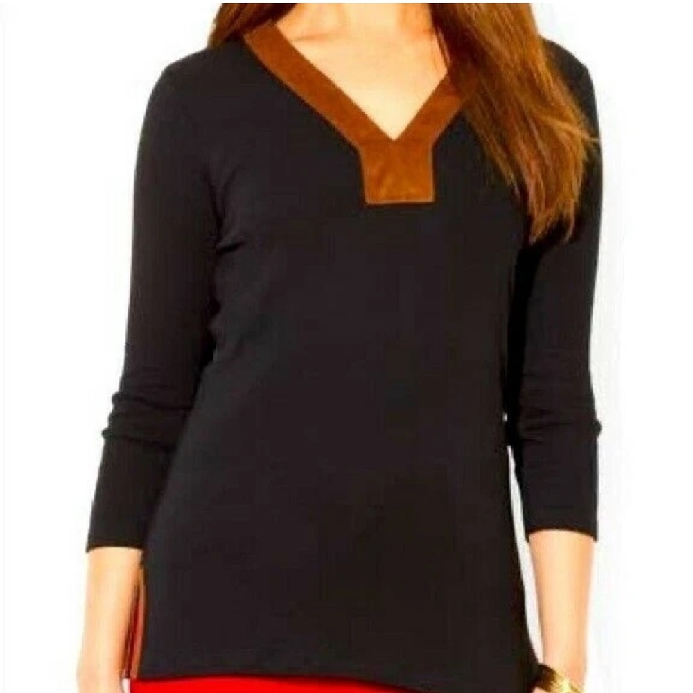Lauren by Ralph Lauren V Neck Tunic - Picture 13 of 13